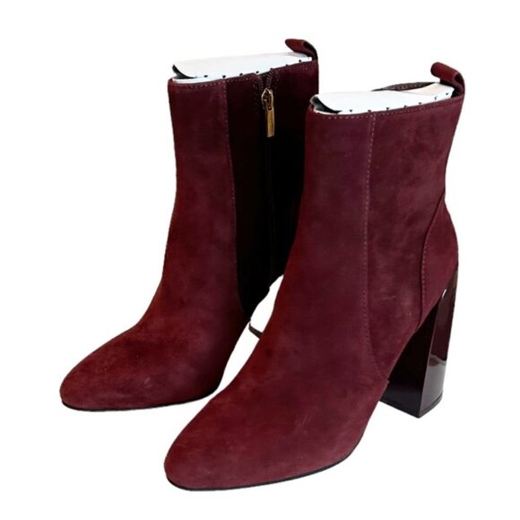 Vince Camuto Women's Enverna Bootie in Bordeaux Leather Heeled Size 8 NWOB - Picture 2 of 7